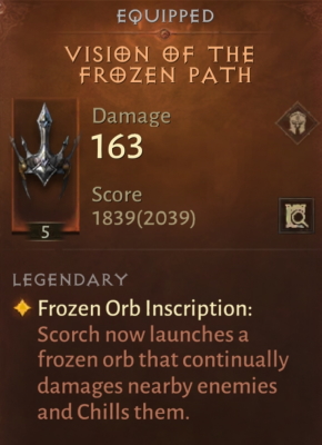 Vision of the Frozen Path