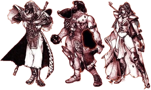 Чародей, Воин и Маг (рисунок)